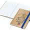 Notizbuch Match-Book Naturpapier-Hardcover individuell bedruckt, DIN A5, Papierfarbe/Lineatur Hochweiß/Winkelkaro, Einband-Papierfarbe Braun