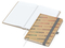 Notizbuch Match-Book Naturpapier-Hardcover individuell bedruckt, DIN A5, Papierfarbe/Lineatur Hochweiß/Winkelkaro, Einband-Papierfarbe Braun