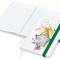 Notizbuch Match-Book Naturpapier-Hardcover individuell bedruckt, DIN A5, Papierfarbe/Lineatur Hochweiß/Winkelkaro, Einband-Papierfarbe Weiß