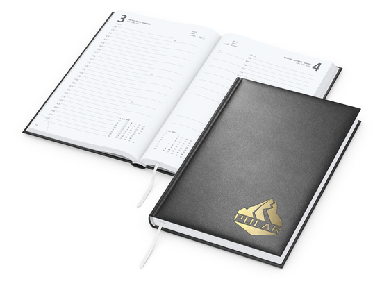 Tageskalender Advance Mo.–So. je 1 Seite Kunstleder-Hardcover, Goldprägung inkl.