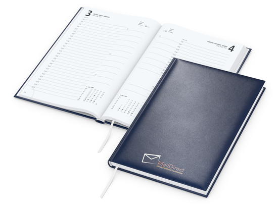 Tageskalender Basic Mo.–Fr. je 1 Seite 320 Seiten Kunstleder-Hardcover, Siebdruck-Digital inkl.