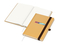 Notizbuch Organic-Book RECYCLING Apfelleder-Hardcover farbig A5, Lineatur Punktraster, Material-Infoblatt nein, Siebdruck-Digital inkl.