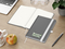 Notizbuch Organic-Book RECYCLING Apfelleder-Hardcover farbig A5, Lineatur Punktraster, Material-Infoblatt nein, Siebdruck-Digital inkl.