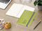 Notizbuch Organic-Book RECYCLING Apfelleder-Hardcover farbig A5, Lineatur Punktraster, Material-Infoblatt nein, Blindprägung inkl.