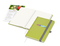 Notizbuch Organic-Book RECYCLING Apfelleder-Hardcover farbig A5, Lineatur Punktraster, Material-Infoblatt ja, Siebdruck-Digital inkl.