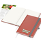 Notizbuch Organic-Book RECYCLING Apfelleder-Hardcover farbig A5, Lineatur Punktraster, Material-Infoblatt ja, Siebdruck-Digital inkl.