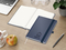 Notizbuch Organic-Book RECYCLING Apfelleder-Hardcover farbig A5, Lineatur Punktraster, Material-Infoblatt ja, Blindprägung inkl.