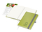Notizbuch Organic-Book RECYCLING Apfelleder-Hardcover farbig A5, Lineatur Punktraster, Material-Infoblatt ja, Blindprägung inkl.