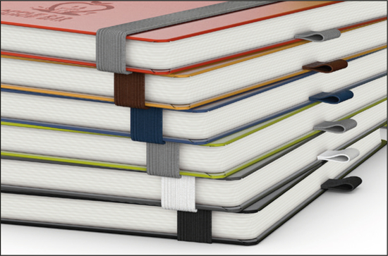 Notizbuch Organic-Book RECYCLING Apfelleder-Hardcover farbig A5, Lineatur Winkelkaro, Material-Infoblatt nein, Siebdruck-Digital inkl.