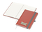 Notizbuch Organic-Book RECYCLING Apfelleder-Hardcover farbig A5, Lineatur Winkelkaro, Material-Infoblatt nein, Siebdruck-Digital inkl.