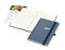 Notizbuch Organic-Book RECYCLING Apfelleder-Hardcover farbig A5, Lineatur Winkelkaro, Material-Infoblatt ja, Siebdruck-Digital inkl.
