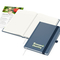 Notizbuch Organic-Book RECYCLING Apfelleder-Hardcover farbig A5, Lineatur Winkelkaro, Material-Infoblatt ja, Siebdruck-Digital inkl.