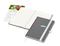 Notizbuch Organic-Book RECYCLING Apfelleder-Hardcover farbig A5, Lineatur Winkelkaro, Material-Infoblatt ja, Siebdruck-Digital inkl.