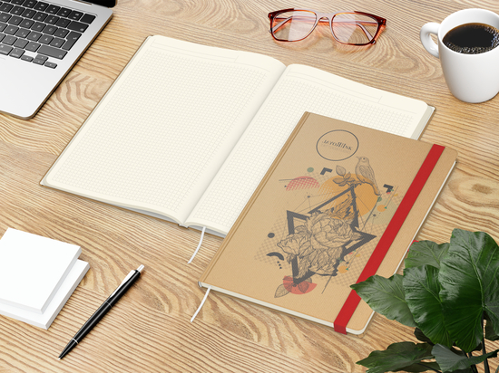 Notizbuch Match-Book Creme A4 Natura Bestseller