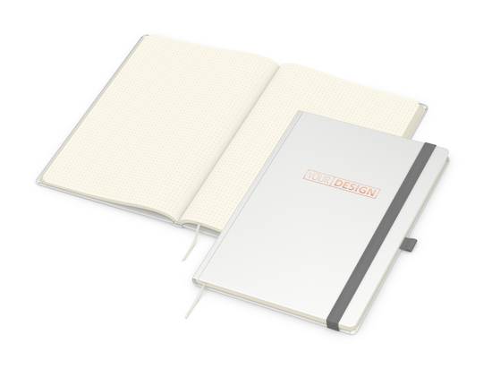 Notizbuch Vision-Book Kunstleder-Hardcover matt-farbig, DIN A4, Papierfarbe/Lineatur Cremefarben/Punktraster, Kupferprägung inkl.