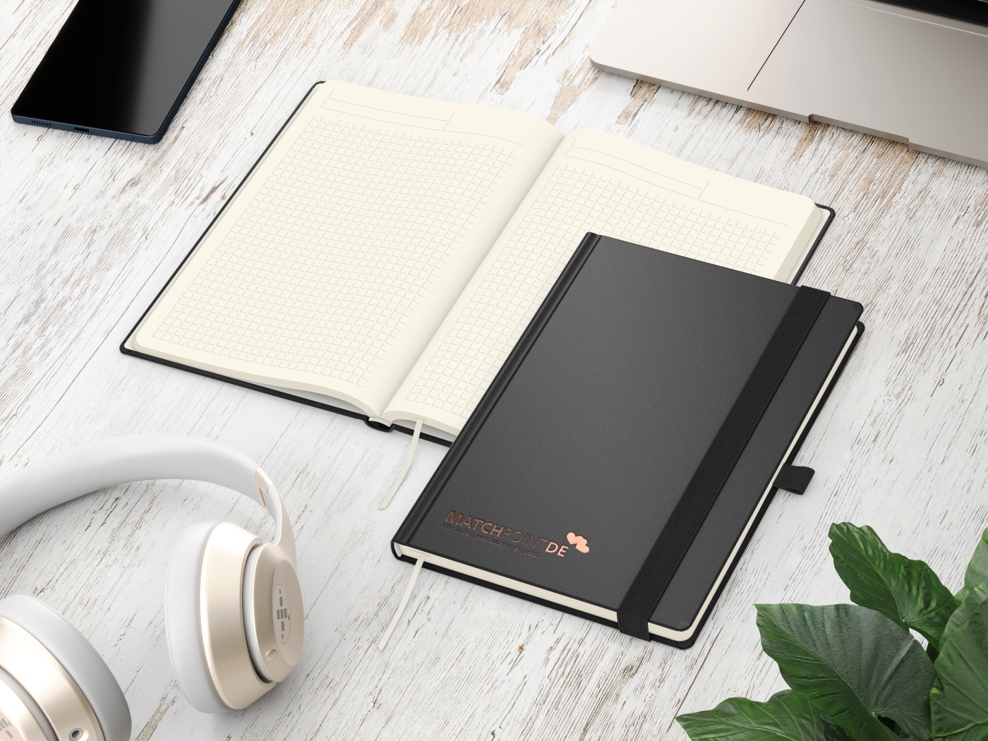 Notizbuch Vision-Book Creme A5 Bestseller inkl. Prägung