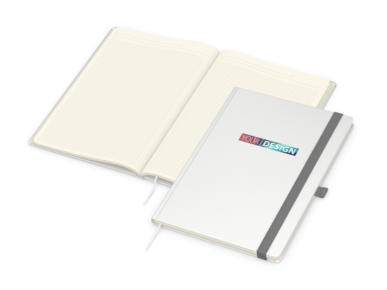 Notizbuch Vision-Book EXPRESS Kunstleder-Hardcover matt-farbig, DIN A4, Papierfarbe/Lineatur Cremefarben/Winkelkaro