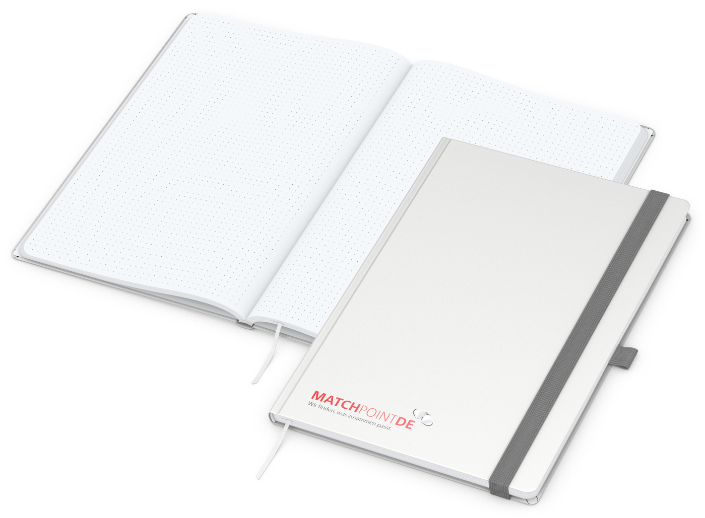 Notizbuch Vision-Book EXPRESS Kunstleder-Hardcover matt-farbig, DIN A4, Papierfarbe/Lineatur Hochweiß/Punktraster