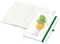 Notizbuch Match-Book RECYCLING Hardcover individuell bedruckt, DIN A4, Lineatur Winkelkaro, Einband-Material recyceltes Papier matt