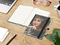 Notizbuch Match-Book RECYCLING Hardcover individuell bedruckt, DIN A5, Lineatur Winkelkaro, Einband-Material recyceltes Naturpapier
