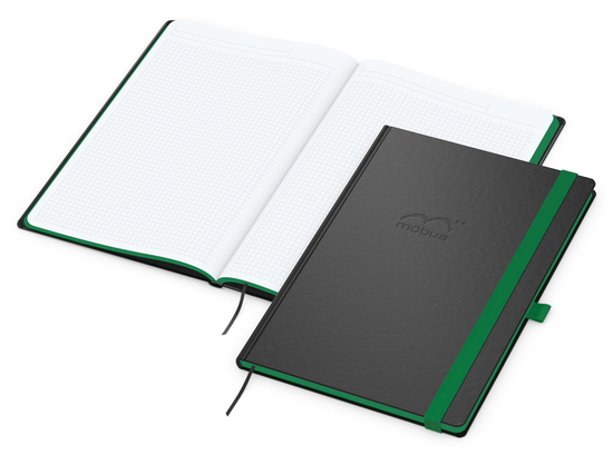 Notizbuch Hardcover Color-Book Ausstattung farbig, DIN A4, Lineatur Winkelkaro, Blindprägung inkl.
