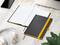 Notizbuch Hardcover Color-Book Ausstattung farbig, DIN A5, Lineatur Winkelkaro, Blindprägung inkl.
