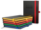 Notizbuch Hardcover Color-Book Ausstattung farbig, DIN A5, Lineatur Winkelkaro, Blindprägung inkl.