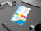 Haftmarker-Set Memo-Card Karton-Umschlag, Haftmarker-Form/-Material Rechteck/Folie, Umschlag-Oberfläche glänzend