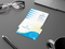 Haftnotizblock Memo-Card Format klein Karton-Umschlag, Haftzettel-Gestaltung individuell, Umschlag-Oberfläche glänzend