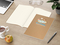 Notizbuch Copy-Book Seiten cremefarben Naturkarton-Softcover farbig, DIN A4, Lineatur Punktraster, Siebdruck-Digital inkl.