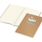 Notizbuch Copy-Book Seiten cremefarben Naturkarton-Softcover farbig, DIN A4, Lineatur Punktraster, Siebdruck-Digital inkl.