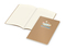 Notizbuch Copy-Book Seiten cremefarben Naturkarton-Softcover farbig, DIN A5, Lineatur Winkelkaro, Siebdruck-Digital inkl.