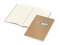 Notizbuch Copy-Book Seiten cremefarben Naturkarton-Softcover farbig, DIN A5, Lineatur Winkelkaro, Siebdruck-Digital inkl.