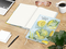Notizbuch Note-Book RECYCLING Ecken spitz Papier-Hardcover individuell bedruckt, DIN A4, Lineatur Punktraster, Einband-Material recyceltes Papier matt