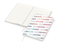 Notizbuch Note-Book RECYCLING Ecken spitz Papier-Hardcover individuell bedruckt, DIN A5, Lineatur Winkelkaro, Einband-Material recyceltes Naturpapier