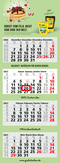 4-Monatskalender Mehrblock Quadro Light 4 mehrsprachig, Länderausgabe Deutschland (D/GB/F/E)