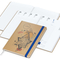 Wochenkalender vorne + Notizen hinten Match-Hybrid Papier-Hardcover, DIN A4, Einband-Material Naturpapier braun