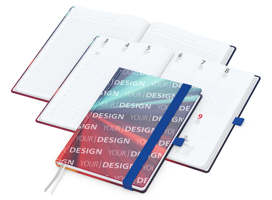 Wochenkalender vorne + Notizen hinten Match-Hybrid Papier-Hardcover, DIN A5, Einband-Material Papier matt