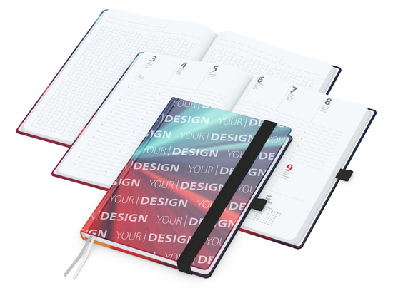 Wochenkalender vorne + Notizen hinten Match-Hybrid Papier-Hardcover, DIN A5, Einband-Material Papier matt