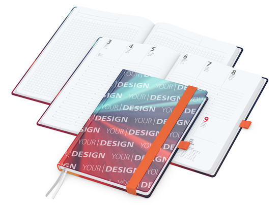 Wochenkalender vorne + Notizen hinten Match-Hybrid Papier-Hardcover, DIN A5, Einband-Material Papier matt