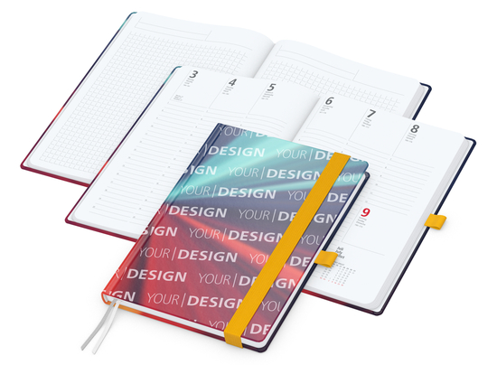 Wochenkalender vorne + Notizen hinten Match-Hybrid Papier-Hardcover, DIN A5, Einband-Material Papier matt