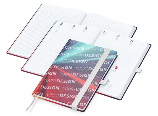 Wochenkalender vorne + Notizen hinten Match-Hybrid Papier-Hardcover, DIN A5, Einband-Material Papier matt