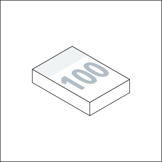 Haftnotizblock Basic 50 × 72 mm Format klein, Blattanzahl 100