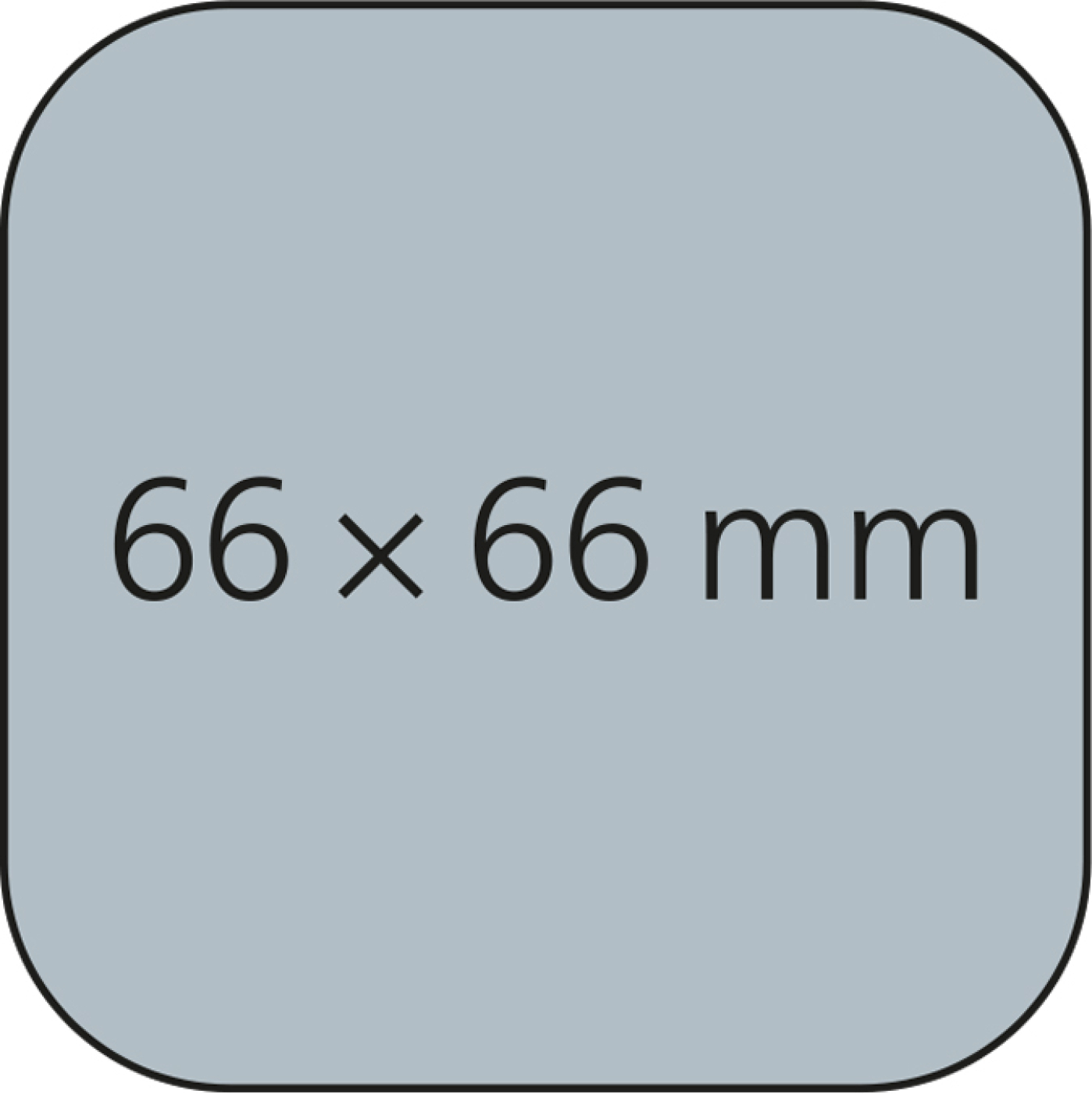 Haftnotizblock Plus Round Ecken abgerundet, 66 × 66 mm