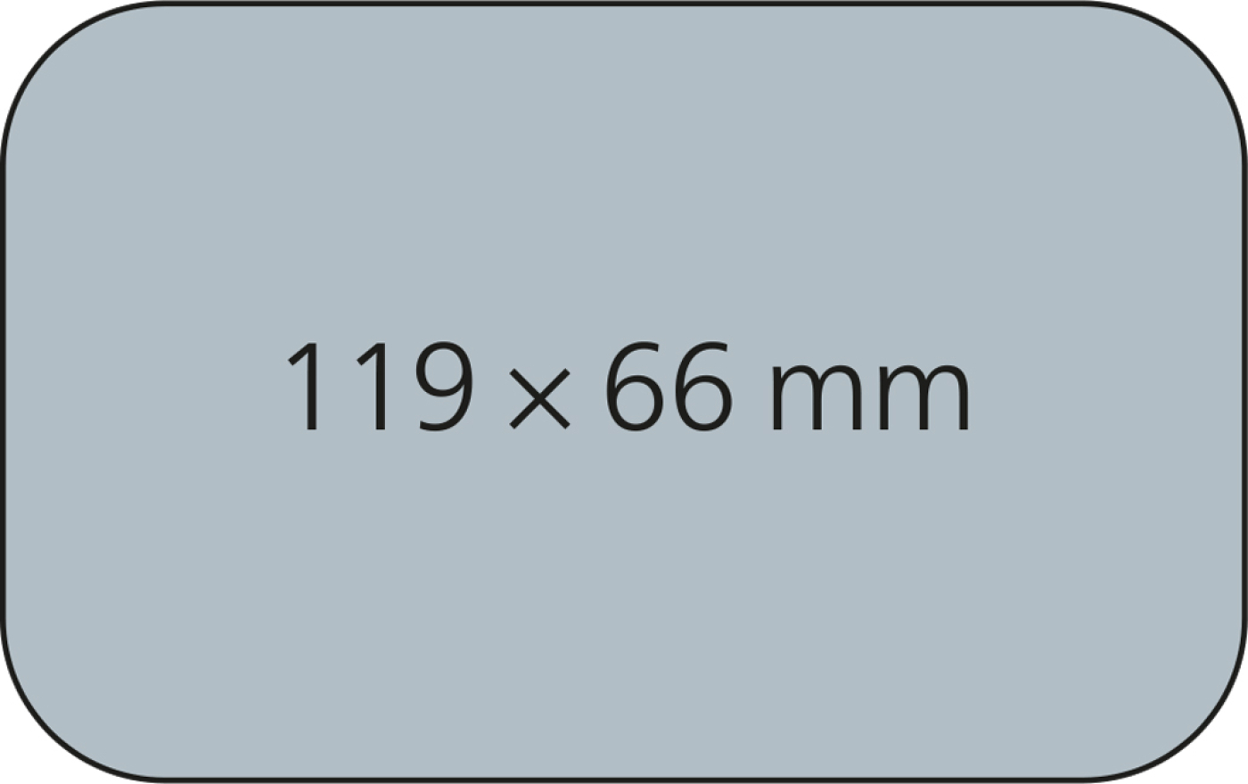 Haftnotizblock Plus Round Ecken abgerundet, 119 × 66 mm