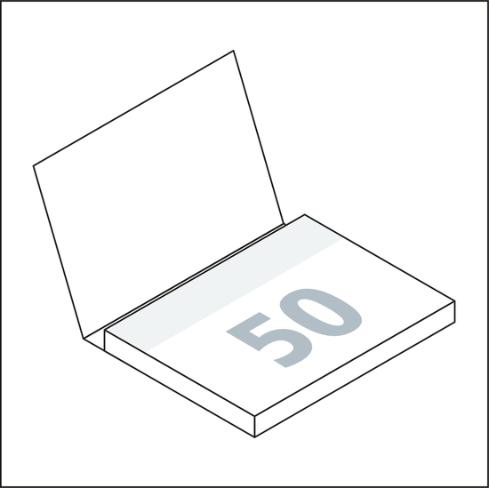 Haftnotizblock Cover Karton Format mittel Karton-Umschlag, Haftzettel-Format/-Gestaltung 100 × 72 mm / individuell, Umschlag-Oberfläche glänzend