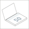 Haftnotizblock Cover Karton RECYCLING Format mittel Naturkarton-Umschlag, 100 × 72 mm