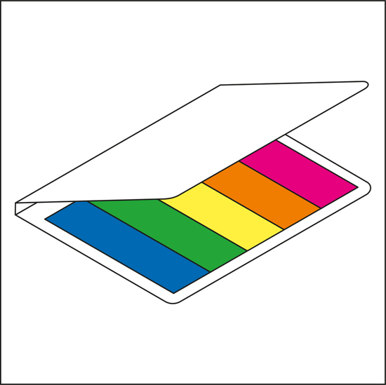 Haftmarker-Set Memo-Card RECYCLING Naturkarton-Umschlag