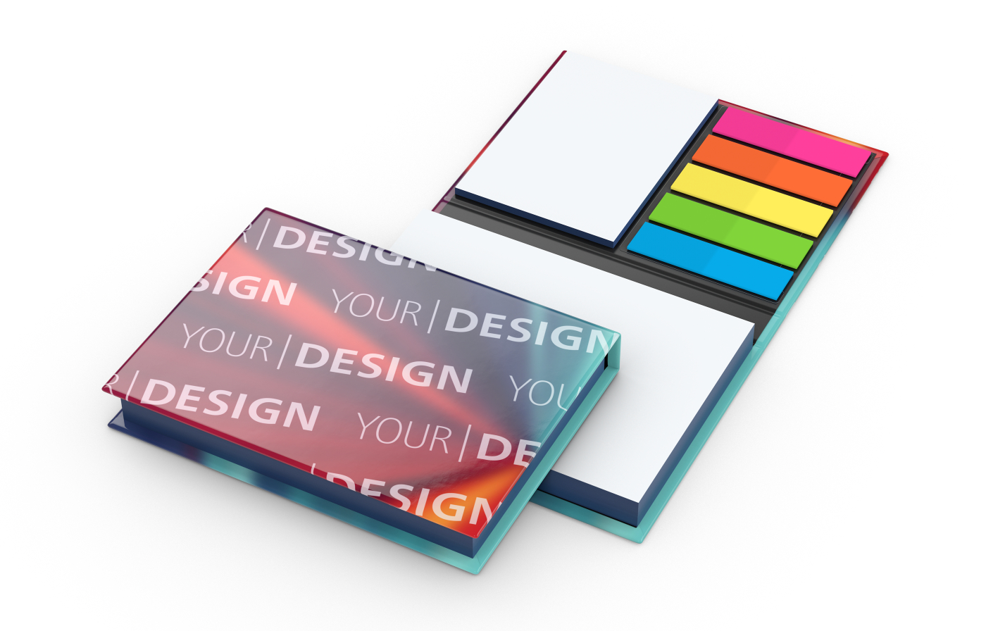 Haftnotiz-Set Wien Bookcover White Bestseller, 100/25 Blatt, Farbschnitt