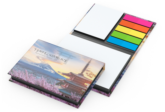 Haftnotiz-Set Wien Bookcover White Bestseller, 100/25 Blatt, Farbschnitt